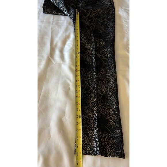 SOFT SURROUNDINGS Mixte Pants Womens Medium Black Metallic Leopard Ankle Stretch - Picture 7 of 10